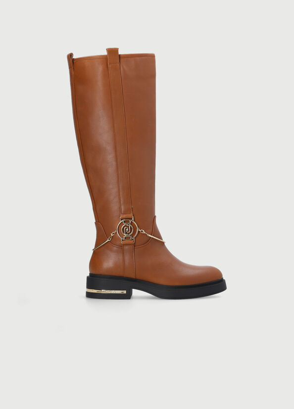 Liu Jo Knee-High Leren Enkellaars Dames Bruin | LTJ-237958