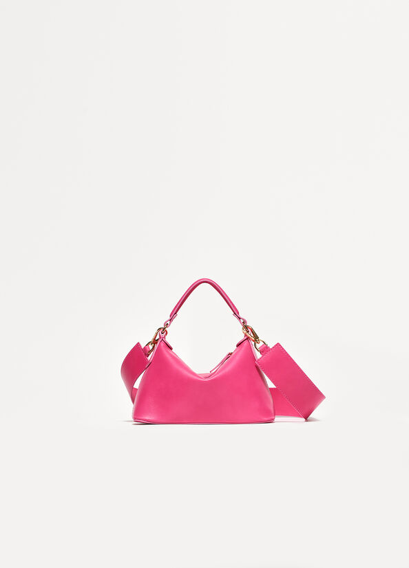 Liu Jo Leren Mini Hobo Crossbodytassen Dames Fuchsie | BJX-672834