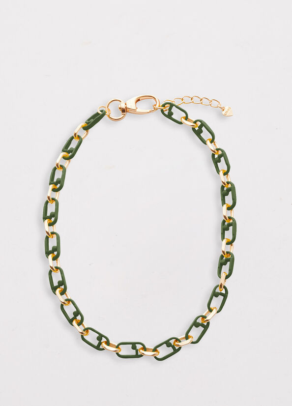 Liu Jo Monogram Necklace Sieraden Dames Groen | OJB-872936