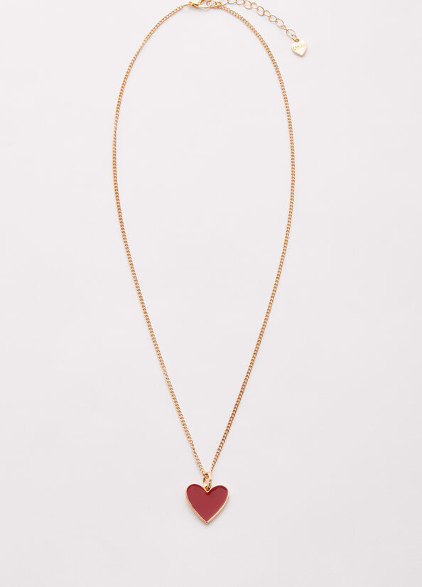 Liu Jo Necklace With Heart Sieraden Dames Rood | KWH-679834