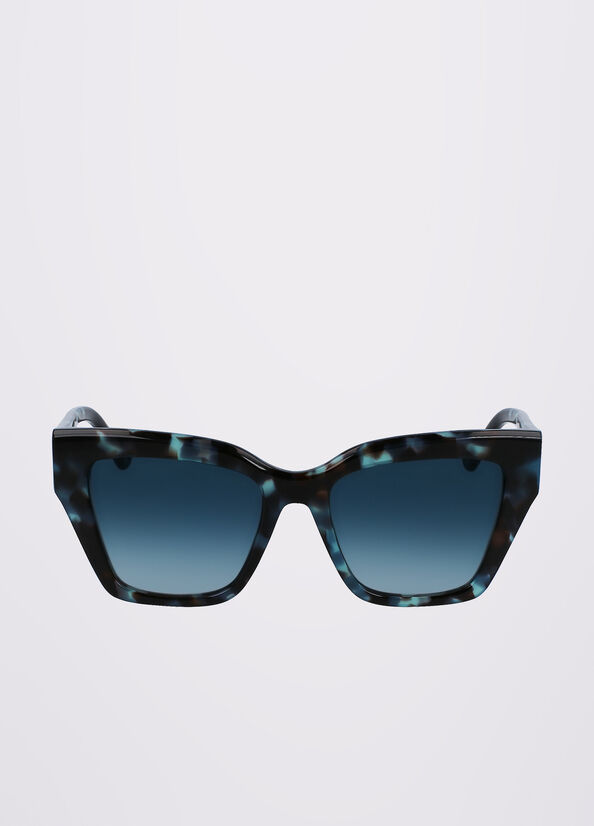 Liu Jo Rectangular Zonnebril Dames Turquoise | CQP-932580