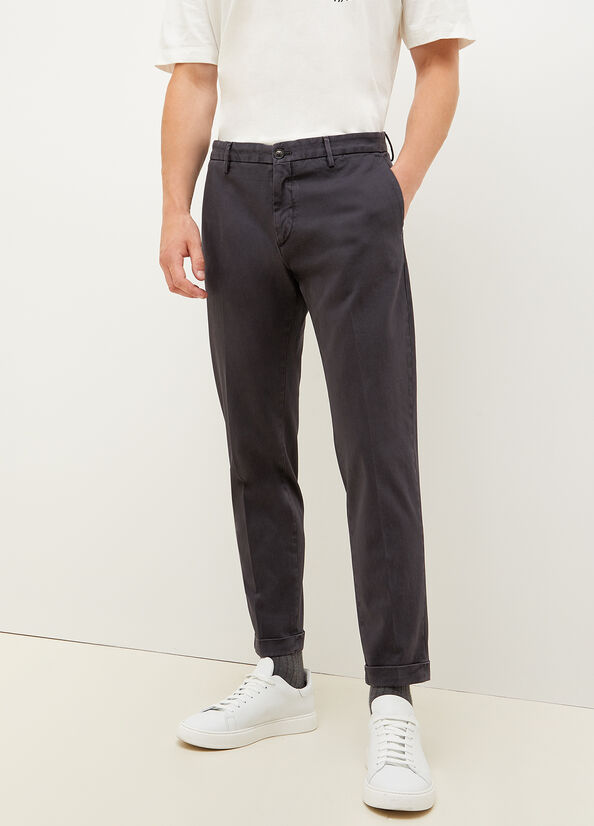 Liu Jo Regular Fit Chinos Broek Heren Donkergrijs | RAZ-819572