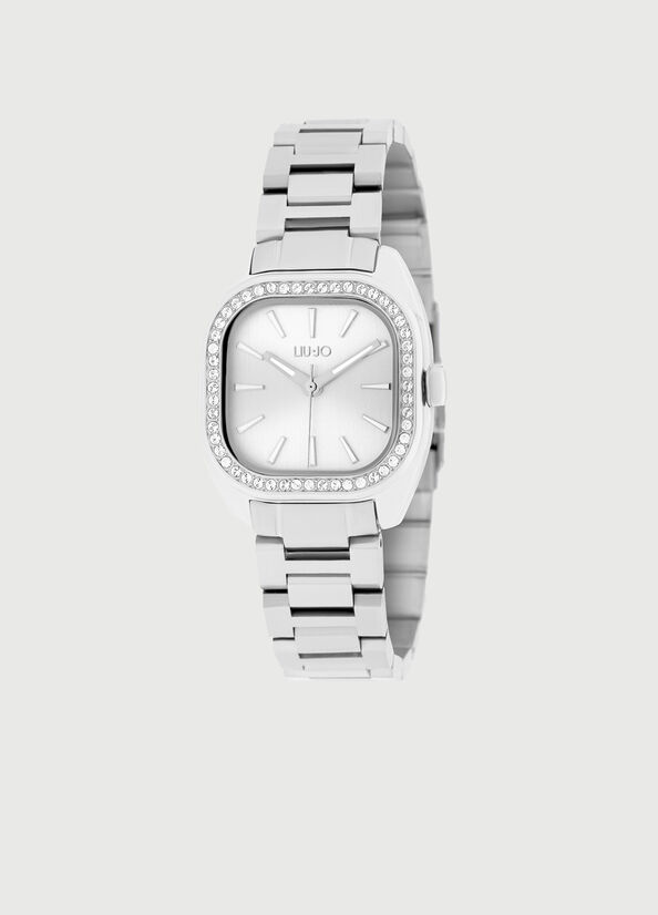 Liu Jo Steel With Diamantés Horloge Dames Zilver | OBW-740586