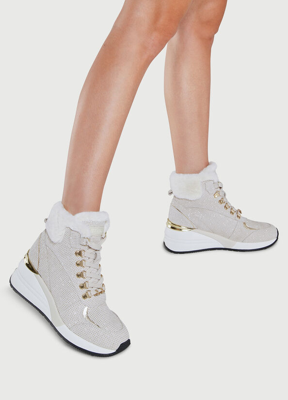 Liu Jo With Jewel Logo Sneakers Dames Beige | VJH-809263