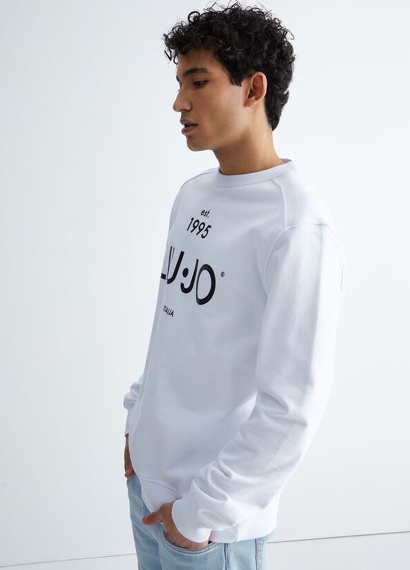 Liu Jo With Logo Truien Heren Wit | YSG-728659