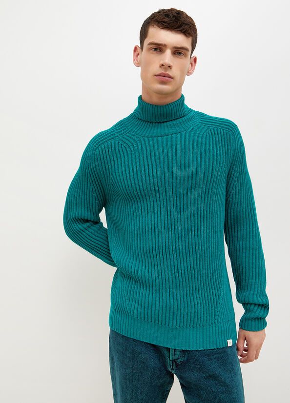 Liu Jo Woollen Turtleneck Truien Heren Groen | OFE-024173